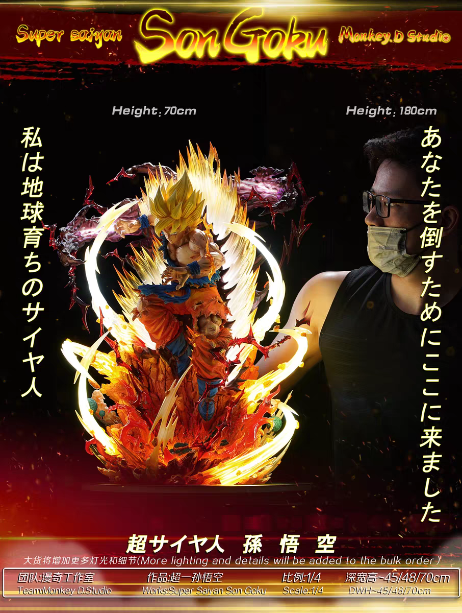 Alternative view of Goku SSJ - Monkey D Studio - 1/6 - Dragon Ball | FeiFeiisland